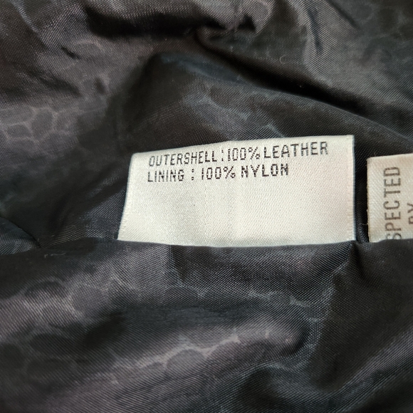 Leather Jacket vintage 80s 90s crop cropped big wide shoulders tapered black S - Picture 10 of 14